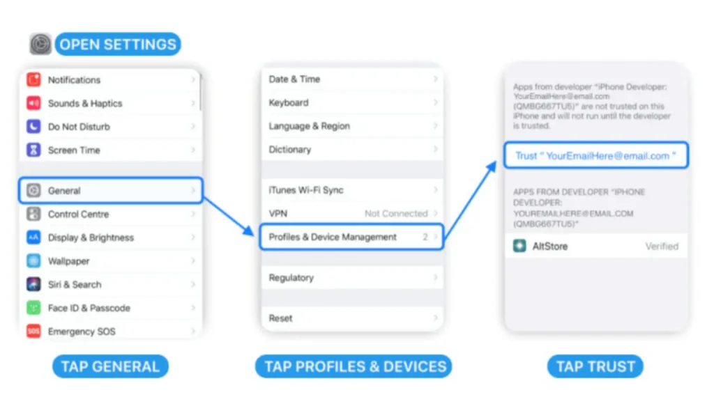 iOS settings